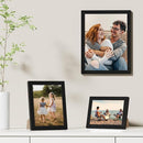 Vittanly 9x12 Picture Frames Set of 9, Shatter Resistant Plexiglass, Display 6x8 Pictures with Mat or 9x12 without Mat, Photo Frames for Wall or Tabletop, Engineered Wood, Black by CozyNest Decor