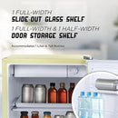 IBCR17SUN Compact, Energy Star Certified Small, Single Door Mini Fridge with Freezer Refrigerator, Standard (1.7 cu ft), Sun Yellow by CozyNest Decor