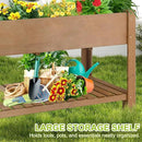 Raised Garden Bed with Legs - Elevated Wooden Planter Box, Durable Fir Wood, Reinforced Frame with Drainage Holes, Liner, and Storage Shelf for Vegetables, Herbs, Flowers, 47" x 23" x 30" by CozyNest Decor