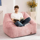 HABUTWAY Bean Bag Chair, Giant Bean Bag Chairs for Adults and Kids, Bean Bag Sofa, Lazy Floor Sofa, Faux Fur Beanbag Chair with Armrests for Living Room Bedroom (Pink) by CozyNest Decor