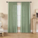 Joydeco Sage Green Curtains for Living Room, 96 Inch Curtains 2 Panel Set, Light Filtering Curtains 96 Inches Long, Living Room Curtains 2 Panel Sets by CozyNest Decor