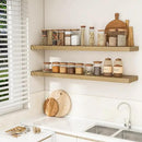 RICHFOCUS 55Inch Floating Shelves for Wall 1 Pack Shelves for Bedroom|Kitchen|Bathroom Wall Mounted Rustic Wood Floating Shelf with Invisible Brackets for Books|Storage|Decor, Oak by CozyNest Decor