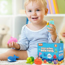 LotFancy Bath Toy, 8PCS Mold Free Bath Toys for Kids Ages 1-3, No Holes Baby Bath Toys for Toddlers 2-4, Ocean Sea Animal Bathtub Toys, Soft Floating Pool Water Table Toys by TinyTreasures Baby Boutique