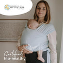 Boba Baby Wrap Carrier - Original Baby Carrier Wrap Sling for Newborns - Baby Wearing Essentials - Newborn Wrap Swaddle Holder, Newborn to Toddler Infant Sling (Serenity Light Blue) by TinyTreasures Baby Boutique