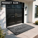 Yimobra Welcome Mat, Heavy Duty Sturdy Door Mats for Home Entrance Outdoor Indoor, Front Doormat for Outside Patio Floor Entry Porch Garage Office, Waterproof, Low Profile, 47X32 Inches, Black Grey by CozyNest Decor