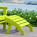 WestinTrends Dylan Outdoor Patio HDPE Adirondack Ottoman Footrest, Lime by CozyNest Decor