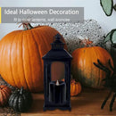 Black Flameless LED Candles, Halloween Candles Battery Operated with Remote Timer, 3D Moving Flame Flickering Last 600+ Hours, 3" x 3" Real Wax Electric Candle for Gothic Home Decor by CozyNest Decor