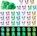 70Pcs Luminous Mini Resin Pandas, Tiny Resin Panda Figurines Miniature Resin Animals Figurines Glow in The Dark Mini Panda Figurines Bulk for Garden Landscape DIY Ornament Cake Topper Decor by GreenHaven Gardens