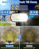 Fabrito Solar Spot Lights Outdoor 136 LEDs, Large Area Lighting Solar Lights Outdoor, 4 Pack IP65 Waterproof Landscape Spotlights Auto On/Off for Yard, Garden, Pathway, Plants,Tree (Cool White) by GreenHaven Gardens