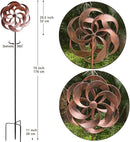 360 Degrees Metal Swivel Classical Wind Spinner Willow Leaves for Patio Lawn Outdoor Yard Lawn Garden 70x20 Inches by GreenHaven Gardens