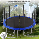 Upgraded 16FT 15FT 14FT 12FT 10FT 8FT Trampoline Outdoor with Basketball Hoop and Net, Capacity for 4-6 Kids and Adults by TinyTreasures Baby Boutique