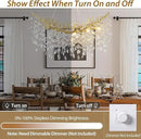 Modern Crystal Gold Chandelier, 36" Large Rectangular Oval Tree Branch Crystal Chandeliers for Dining Room,16-Light Flush Mount K9 Crystal Chandeliers, for Kitchen Island,Dining Room by CozyNest Decor