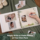 Leather Embroidery Baby Book Keepsake - Gender Neutral Baby Memory Book, Baby Photo Album for First 5 Years, Baby Books for Baby Shower, Pregnant Mom Gifts, Forest-Inspired Design, 10" x 10" by TinyTreasures Baby Boutique