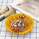 Sunflower Jewelry Dish Trinket Tray Ceramic Key Tray Bowl for Entryway Table, Sunflower Candy Dish Soap Holder Gift Decorative Bowl for Home Decor Kitchen Bathroom Sink (Bee, Ladybug) by CozyNest Decor