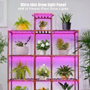 LED Grow Lights for Indoor Plants Full Spectrum,600LEDs Full Spectrum Red Bule Grow Lights for Under Cabinet Plant, Grow Lamp with 3/6/12H Timer,6 Dimmable Levels,Grow Lights for Shelves 4 Panel by GreenHaven Gardens