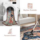 Lahome Oriental Washable Rug 6x9, Non-Slip Ultra-Thin Living Room Area Rug, Stain Resistant Vintage Carpet for Bedroom Dining Room Office by TinyTreasures Baby Boutique
