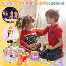 FLUESTON Mini Karaoke Machine for Kids Adults, Portable Bluetooth Speaker with 2 Wireless Microphones, Birthday Kids Gifts Toys for Girls Ages 3, 4, 5, 6, 7, 8, 9,10,11,12+ Years Old by TinyTreasures Baby Boutique