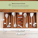 Adjustable Kitchen Drawer Organizer for Utensils and Junk, Food-Safe Contract Grade with 100% Sustainable Wood, Non-Slip, Expandable from 16" to 28" Wide - Natural Acacia by CozyNest Decor