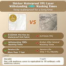 Lofe Organic Cotton Crib Mattress Protector - Top&Side Waterproof, 100% Waterproof Crib Mattress Protector, Breathable Baby Crib Mattress Cover, Toddler Crib Mattress Fitted 52x28x9 in by TinyTreasures Baby Boutique