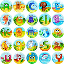 Floating Animals & Alphabet Flash Cards for Bathtub - Preschool Learning Toddler Flash Cards - Educational Bath Toys for 18 Months+ (Set of 26) by TinyTreasures Baby Boutique