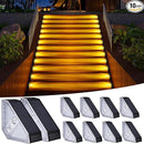 KINKAI Solar Step Lights for Outside, 10 Pack Outdoor Stair Light Waterproof Step Lighting for Garden, Patio, Yard, Front Door, Porch Decor (Warm Light) by GreenHaven Gardens