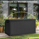 YITAHOME 260 Gallon XXL Large Deck Box, Outdoor Resin Storage Box, Lockable Storage Container for Patio Cushions, Furniture, Garden Tools, Water Resistant (Black) by CozyNest Decor