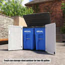 Resin Outdoor Storage Shed, 38 cu.ft Outdoor Storage Box Waterproof for Garden Tools, Patio Furniture, Trash Cans, Garage Storage, Customized Shelves & Lockable (Off White) by GreenHaven Gardens