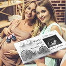 Baby Sonogram Picture Frame w/ Baby Countdown Weeks - Standard 4x3 Ultrasound Photo - Pregnancy Announcements Ideas - Gender Reveal - New Mom Expecting Parents Keepsake by TinyTreasures Baby Boutique