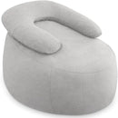 HABUTWAY Bean Bag Chair with U-shaped Pillow for Adult and Kids Big BeanBag Chair with Filling Ultra Soft Faux Fur Couch Chair with Washable Cover for Living Room Bedroom Office,Light Grey& Light Grey by CozyNest Decor