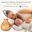 BZseed Aromatherapy Essential Oil Diffuser 550ml 12 Hours Wood Grain Aroma Diffuser with Timer Cool Mist Humidifier for Large Room, Home, Baby Bedroom, Waterless Auto Shut-off,7 Colors Lights Changing by TinyTreasures Baby Boutique
