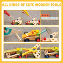 KIDWILL Tool Kit for Kids, 36-Piece Wooden Toddler Tools Set Includes Tool Box, Montessori Educational Stem Construction Toys for 2 3 4 5 6 Year Old Boys Girls, Best Birthday Gift for Kids by TinyTreasures Baby Boutique