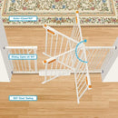 Stair Baby Gate 57-66 Inch, Extra Wide Safety Gate for Baby Pet Adjustable Dog Gates Indoor Extra Wide Gates Pressure Mounted for Toddler Pet for House Stairway Doorway White (30.5'' Tall) by TinyTreasures Baby Boutique