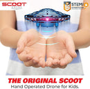 Force1 Scoot Hand Operated Drone for Kids or Adults - Hands Free Motion Sensor Mini Drones, Easy LED Indoor Rechargeable UFO Toy Flying Orb Ball Drone Toys for Boys and Girls (Blue) by TinyTreasures Baby Boutique