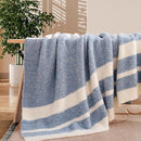 NEXHOME PRO Stripe Cozy Blanket Twin, Knit Fuzzy Throw Blanket for Couch Bed Sofa Picnic, Ultra Soft Blankets for Women Gifts Blue50 x 60 inches by TinyTreasures Baby Boutique