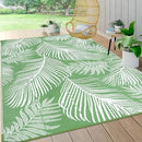 Pauwer Waterproof Outdoor Rug 6x9, Reversible Plastic Straw Patio Camping Rug, Indoor Outdoor RV Mat Carpet for Deck, Camper, Porch, Balcony, Backyard, Picnic, Leaf Green by GreenHaven Gardens