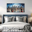 Brooklyn Bridge Wall Decor for Living Room City Canvas Wall Art for Office Blue and Black Bedroom Wall Art 24 x 48 Inch by CozyNest Decor