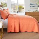 MarCielo 3-Piece 100% Cotton Oversized Bedspread Lightweight Quilt Coverlet Embroidery Farmhouse Bedding Set T0 (Salmon, Oversized King (118"x106")) by CozyNest Decor