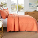 MarCielo 3-Piece 100% Cotton Oversized Bedspread Lightweight Quilt Coverlet Embroidery Farmhouse Bedding Set T0 (Salmon, Oversized Queen (100"x106")) by CozyNest Decor