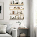 Floating Wall Shelves 4-Pack - Rustic Wood 16-inch Wooden Wall Shelves for Storage and Décor, Multi-Functional and Easy to Install for Living Room, Bedroom, and Kitchen by CozyNest Decor