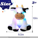 Cuteoy Glowing LED Cow Light-up Nightlight Toys Musical Plush Stuffed Animal Soft Singing Lullabies Birthday Christmas Plushies Gifts for Kids Boys Girls,10" by TinyTreasures Baby Boutique