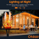 Otdair Solar Torch Lights with Flickering Flame, 12LED Tiki Torch Solar Lights Outdoor, IP65 Waterproof Mini Solar Torch Light Auto On/Off for Garden, Patio, Yard, Pathway, 8 Packs by GreenHaven Gardens