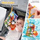 Jollybaby Baby Cloth Books, Touch & Feel Crinkle Soft Books, for Infants Babies, Toddler Early Educational Interactive Stroller Toys, Baby Girl & Boy Gift(Plush Tails) by TinyTreasures Baby Boutique