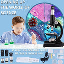Microscope for Kids 40X-2000X, Microscope for Children 8-12 Years Old with LED Fill Light, Slides and specimens Ideal for School Labs Homeschooling by TinyTreasures Baby Boutique