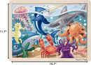 Melissa & Doug Under The Sea Ocean Animals Wooden Jigsaw Puzzle with Storage Tray (24 pcs) by TinyTreasures Baby Boutique