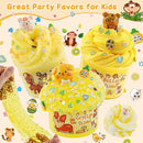 LAWOHO 6 Packs Gradient Yellow Slime Kit - Clear, Butter, Cloud Slimes, Fluffy Slimes for Kids with Charms & Animal Add-ins, Party Favors for Girls & Boys, 360ml Non Stick Slime Making Kit for Kids by TinyTreasures Baby Boutique