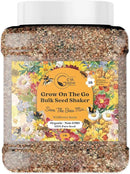 Wildflower Seed Mix 1LB Tub - Save The Bees Seed Mix, by GevaGrow | Bulk 300,000+ Seeds | Pollinator & Bee Attracting Flower Seeds Bulk for Planting in Pots & Outdoor Gardens | 1 Pound Tub by GreenHaven Gardens