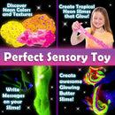 Original Stationery Tropical Glow in The Dark Slime Kit - Multicolor - for Girls & Boys Ages 7 Years and Up - Includes Glow Powder, Foam Beads & Glitter for Neon, Crunchy & Jelly Cube Slimes by TinyTreasures Baby Boutique