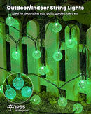 Brightown Solar String Lights Outdoor 60 Led 35.6 Feet Crystal Globe Lights with 8 Lighting Modes, Waterproof Solar Powered Patio Lights for Garden Yard Porch Wedding Party Decor (Green) by GreenHaven Gardens