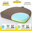 SUNROX Gel Memory Foam Chair Cushions, FadeShield Water-, Stain-Resistant Durable Reversible Seat Cushion Pads with Ties for Indoor/Outdoor Kitchen Dining Office 17"x16" Set of 2, Heather Chestnut by GreenHaven Gardens
