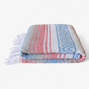 Traditional Handwoven Mexican Blanket, Large Falsa Serape - Soft & Durable - Vibrant Beach, Picnic, Yoga & Camping Mat - Lightweight Boho Throw 70"x50" (Bubblegum) by CozyNest Decor